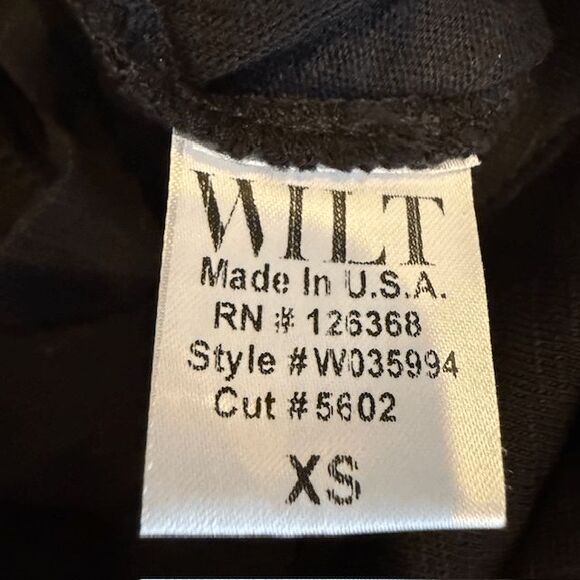 NEW! Wilt Gathered Wide Leg Tie Back Black Jersey Jumpsuit Oversized Size XS - Picture 8 of 14